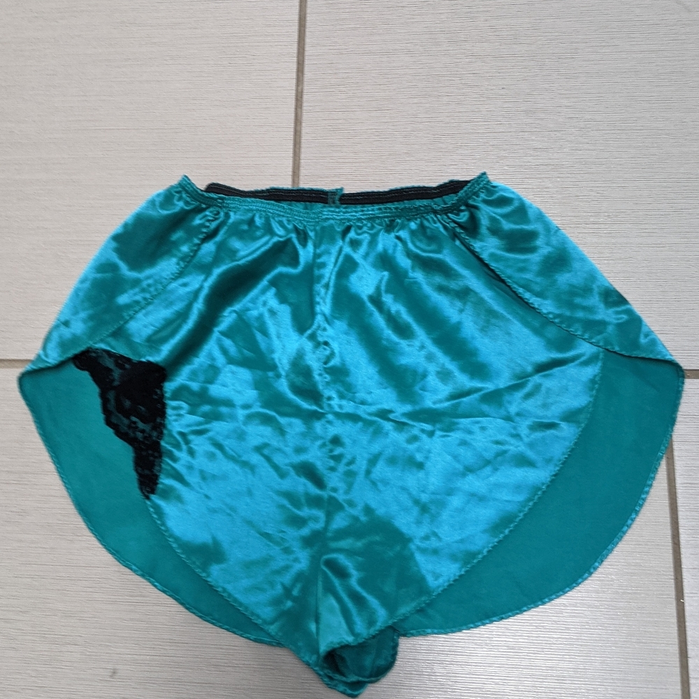 Small teal pajama shorts